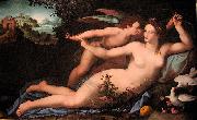 Alessandro Allori Venus disarming Cupid. Germany oil painting artist